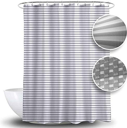 Duschvorhang Textil Badewannenvorhang 120/180 / 240 x 200 cm inkl Ringe (120x200cm, Landscape)