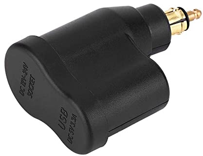 Cigarettändare laddare adapter, 12–24 V 3,3 A motorcykel dubbel USB-laddare strömadapter cigarettändare för Hella DIN