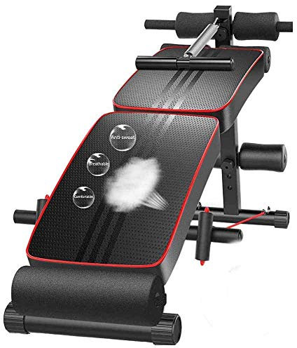 XBSLJ Hantelbank Einstellbare Hantelbank Fitness Bauchausrüstung Hantelbank Falten AB Bauch Crunch für Bewegung, Zuhause, Fitnessstudio, Kraft, Training Sit Up