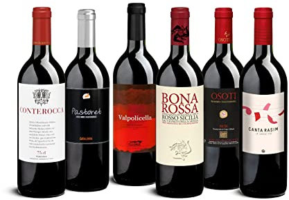 DELINAT – Weinpaket Rotwein-Entdeckungen aus den natürlichsten Weingärten Europas, Probierset, vegan, 6 Fl. Biowein à 0.75 l