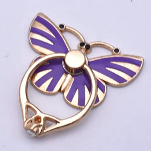 Supporto ad anello per cellulare, a forma di farfalla, compatibile con iPhone, smartphone (viola)