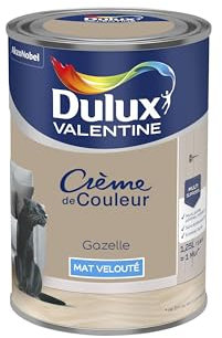 Dulux Valentine Crème de Couleur - Peinture multi-supports intérieure - Mat Gazelle 1,25 L
