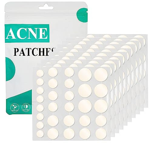 Zemolo 300pcs Pimple Patches Hydrocolloid Acne Stickers with Tea Tree Oil Spot Cover Patches Day & Night Whiteheads Acne Absorbing Blemish Patches Invisible Spot Treatment Stickers