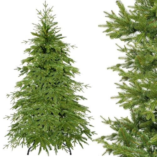 SPRINGOS Künstlicher Weihnachtsbaum Fichte Natural 180 cm PE inkl. Ständer