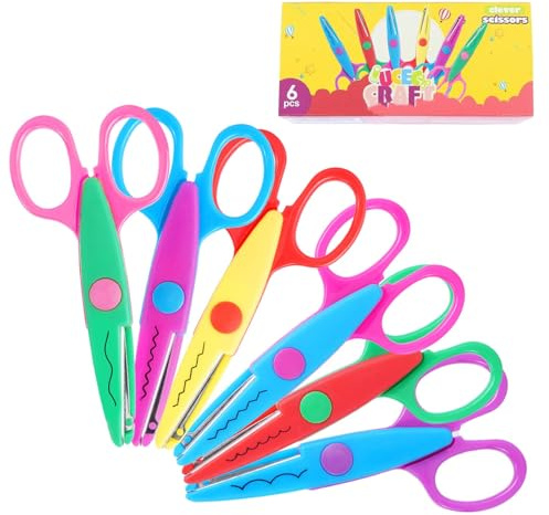 UCEC Craft Scissors Decorative Edge, 5'' Colorful Paper Edger Scissors