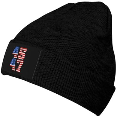 550 Mütze Wahl 2024 Vintage 45 47 Flaggengeschenk Skull Beanie Unisex Laufmützen Mehrweg Strick Beanie Für Outdoor Winter Skifahren