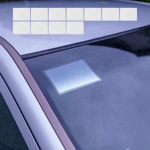 Bolsa adhesiva parabrisas, 12 pzs, tamaño DINA6, 160 x 117 mm, en transparente, soporte de permiso de estacionamiento para pegar, cubierta de viñeta de parabrisas de coche, licencia de estacionamiento