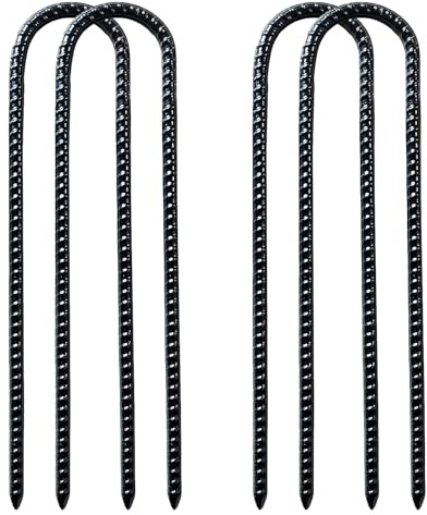 Bodenanker Heavy Duty Zelt Heringe U-förmige Zeltheringe Bewehrungsstäbe Bodenpfähle Verzinkter Stahl Bodenanker Trampolin 4 Stück 30cm