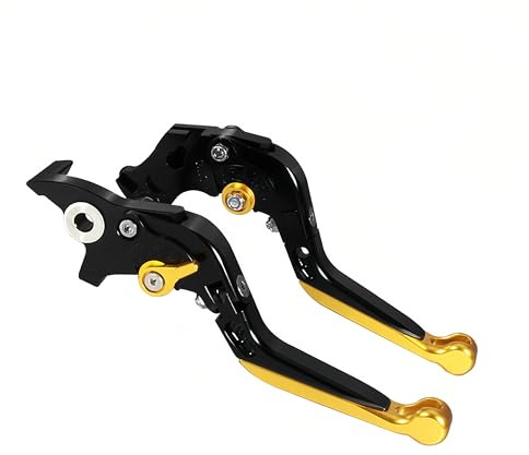 Madlife Garage Bremskupplungshebel Kupplungshebel Bremshebel Brems Kupplung Motorrad Orange für KTM DUKE RC 125 200 250 390 (Gold)