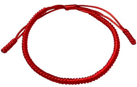 Armband, Paracord Armband Handgjorda för kvinnor Män Enkla flätade justerbara berlockarmband Minimalistiska smycken för vänskapspargåvor (röd)