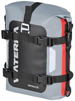 ViaTerra DryBag 8L - 100% Waterproof Motorcycle Tailbag | Rear Rack Bag I Universal with Versatile mounting