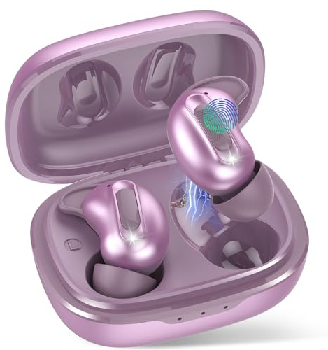 Wireless Earbuds, Mini Sleep Earbuds ANC Bluetooth 5.4 Headphones In Ear with ENC Noise Cancelling Mic, 48H Playtime Sleep Headphones Design for Side Sleeper, HiFi Stereo IP7 Waterproof Ear Buds