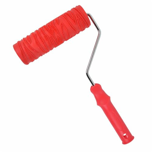 Rodillo de Pintura Texturizado, Sellos de Pintura for Decoración de Paredes, Rodillo de Goma con Textura en Relieve, Rodillo de Arte Decorativo con Mango de Plástico, No Rodillos de Pintura