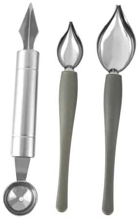 TOYANDONA Cucharas Para Salsa De Acero Inoxidable, Juego De 3 Tamaños Pequeños y Grandes, Cuchara Para Pintar y Decorar Pasteles, Herramienta De Repostería Para Arte Platos y Postres