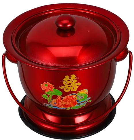 Warmhm Pot de Chambre Inox Portable pour Adultes et Personnes Âgées Urinoir Acier Inoxydable avec Couvercle et Antidérapant Adapté Aux Femmes Enceintes pour Usage à Domicile et Lit