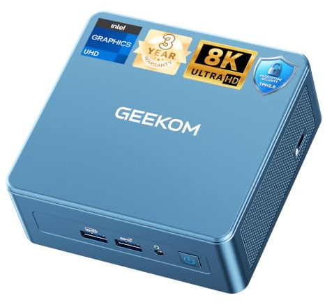 GEEKOM Enterprise-Ready IT12 Mini PC,Intel Core i3-12300HE mini desktop pc | 16GB RAM(up to 64GB),512GB SSD(Up to 4TB),WiFi 6E &BT5.4, Dual USB4, 6 USB, Quad 4K Display, 2.5G RJ45 LAN
