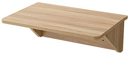 Faltbarer Computertisch zur Wandmontage, platzsparender Schreibtisch aus Massivholz, versteckter Schreibtisch mit Ablagefach (60 x 40 cm, 80 x 40 cm) für Heimbüro, Arbeitszimmer und kleine Räume