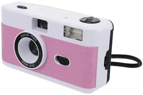 TOYZFRIENDY Macchina Fotografica Retrò in ABS Flash Incorporato Fotocamera Riutilizzabile Vintage senza Batteria Compatta e Leggera per Fotografia Analogica Pellicola 35 MM per