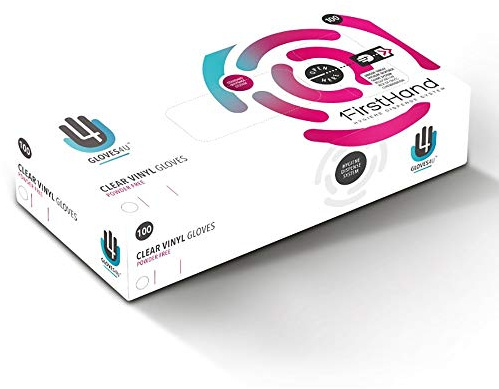 Gloves4u Powder Free Vinyl Gloves - Clear - Large (1 Box of 100)