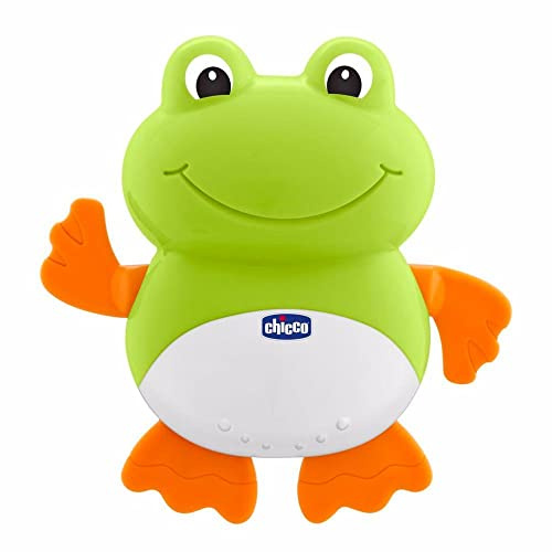 Chicco Schwimmender Frosch, Elektronisches Badespielzeug für Kinder, Frosch schwimmt im Wasser, 6-36 Monate
