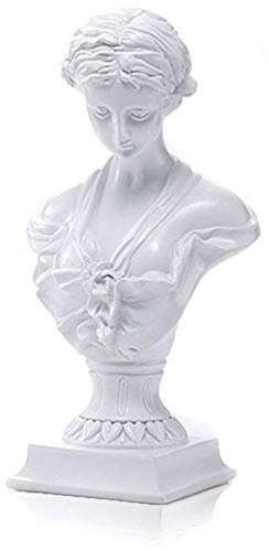 Lependor Classic Greek Venus de Milo Bust Statue, 12 H Large Resin Roman Goddess of Love and Beauty Sculpture Figurine for Home Décor - White Venus de Milo