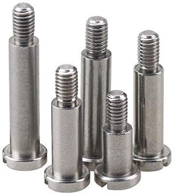 SZHKM Tornillo de hombro M2.5 Tornillos de cabeza ranurada Tolerancia de unidad ranurada Acabado liso Tornillo de cabeza plana Parcialmente roscado Aplicaciones industriales métricas (paquete de 10)