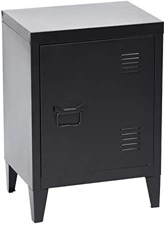 Kleiner Lagerschrank, Stahlschrank, Aktenschrank, Freistehender Schrank mit 4 stabilen Metallbeinen & kratzfester pulverbeschichteter Oberfläche, Kompakte und Dennoch Geräumige, Schwarz, 30*40*57cm