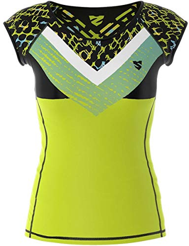 SMMASH Sportiva Maglia a Compressione da Donna, Magliette Manica Corta Palestra Yoga, Camicia Funzionale, Maglie Sportivi, Materiale Antibatterico, Prodotto nell'Unione Europea