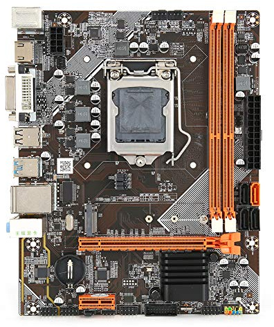 PUSOKEI Carte mère de Bureau, Carte mère de Bureau d'ordinateur LGA 1155 DDR3 pour B75, Interface 3 x SATA2.0, Prise en Double Sortie VGA + HDMI + DVI