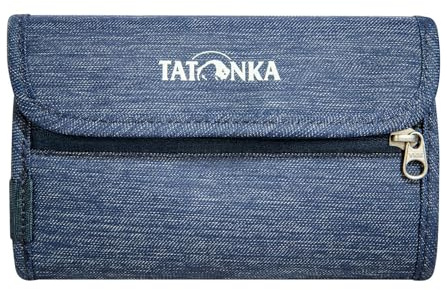 Tatonka Geldbörse ID Wallet - Klettverschluss-Geldbeutel mit 3 Kreditkarten-Fächer, 2 Sichtfenster, Geldscheinfach und RV-Fach für Münzgeld - 14,5 x 9,5 x 1 cm - Navy