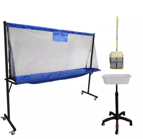 Pickup De Tennis De Table, Filet De Réception De Ping - Pong Mobile Convient À L'intérieur Et À L'extérieur De La Salle Outils D'entraînement Pour L'entraînement Multi - Ballon Collecteur De Recyclage