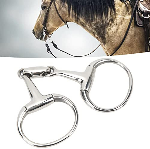 Mors De Filet De Cheval à Joint Torique En Acier Inoxydable De 125 Mm, Mors D'entraînement à Anneau Libre Anti-morsure, équipement De Bride De Cheval Pour un Contrôle Efficace, Essentiel Pour la Ferme