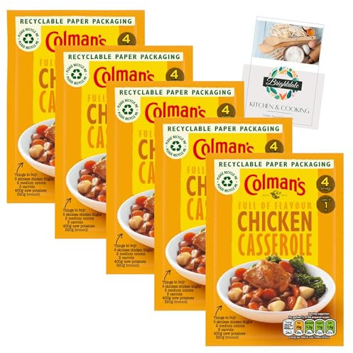 Casserole Mix Bundle with Colmans Chicken Casserole Mix 40g 5 Pack + Brightdale Kitchen Booklet