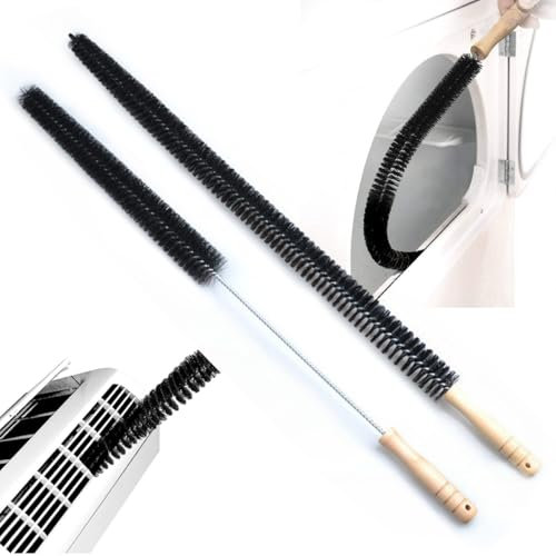 Eiflayn Pulisci Termosifoni, 2 Pezzi Spazzola Termosifoni Flessibile Lungo con Manico Lungo e Morbido in Legno