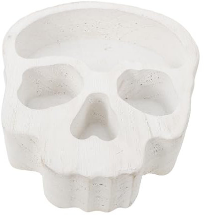 Cabilock Plato De Madera Forma De Calavera Cuenco Para Velas Bandeja De Frutos Secos Decoración Festiva