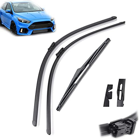 3-teiliges Wischerblatt-Set für die Frontscheibe des Autos, für Ford, für Focus 3 Schrägheck 2011 2012 2013 2014 2015 2016 2017, Wischer 28+28+12