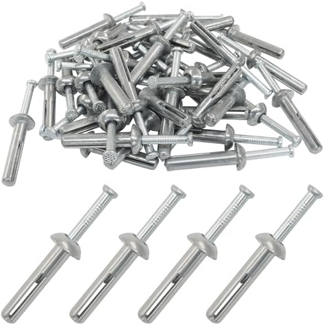 Hordion 1/4 x 1-1/4Hammer Drive Anchors, Heavy Duty Cement Hammering Anchors(50 Counts)