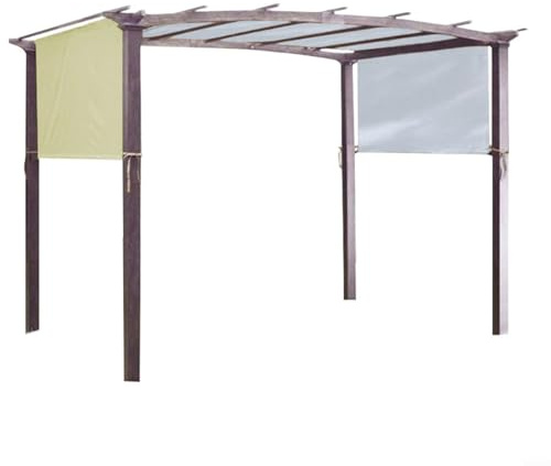 Toldo impermeable para exteriores, cubierta rectangular para pérgola, protección UV, para jardín, patio, uva, pabellón, terraza, patio trasero, 520 x 200 cm (negro)