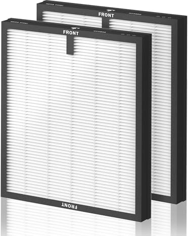 HY4866 Filtro HEPA di ricambio per purificatore d'aria HY4866, filtro aria HEPA H13 True per polvere e peli di animali, 2 confezioni