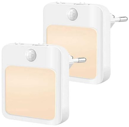 xtyunwe 2 Pezzi Luce Notturna Da Presa,Luce Notturna Bambini Con Sensore Crepuscolare Auto,Luminosità Regolabile, Luci Notturne da Presa Bianco Caldo per Cameretta, Cucina, Corridoio, Bagno e Scale
