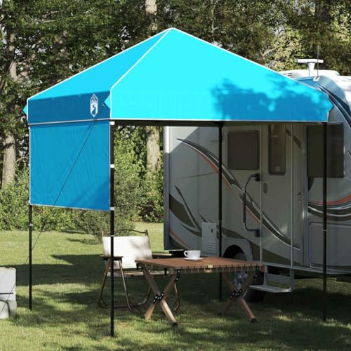 HETFTJN Pop-up Pavillon 200x200 cm Blau aus robustem Stoff Modernes Design schneller Aufbau für Garten Terrasse Grillpavillon und Camping für Outdoor Events