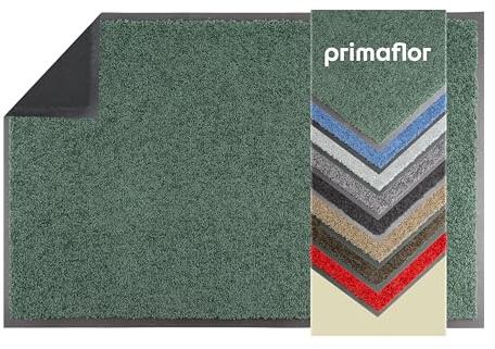 Primaflor Schmutzfangmatte ZANZI 60x90cm Waldgrün | robuste Fußmatte aus Recyclingmaterial | mit Gummikante | hohe Feuchtigkeitsaufnahme | in vielen Farben & Größen | Türmatte für innen & außen