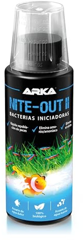 MICROBE-LIFT Nite-Out II – bakteriestartare för sötvatten och havsvattenakvarium, för snabb fiskbesättning, 118 ml