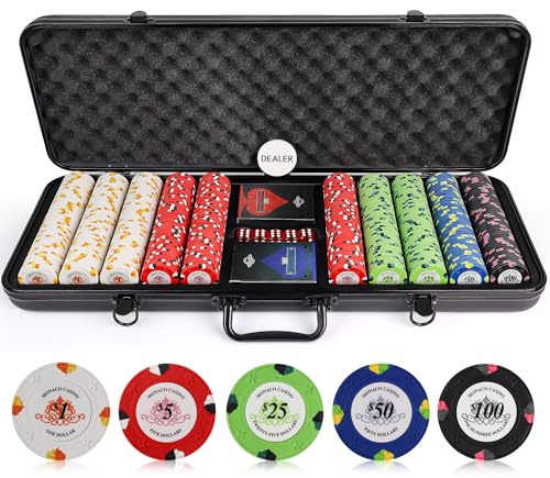 13,5 g Kunstnägel Monaco Casino Clay Poker Chips Set