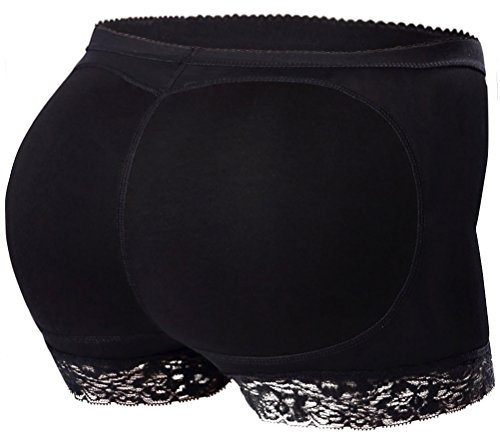 Everbellus Faja Bragas Control Fuerte con Almohadillas Levanta Glúteos para Mujer Negro Large