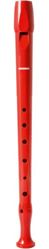 Hohner HOB95084RE Melody Line Blockflöte Kunststoff rot