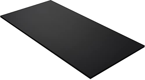 Kaboon 45x20 inch Black Table Top Universal, Solid One-Piece Desktop, Reversible Melamine Countertop, Double Desks, L-Desk DIY