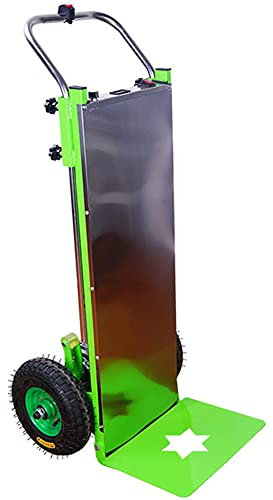 Adima Falten Elektrische Sackkarre Transportwagen, Aluminium Industriell Angetrieben Treppensteiger 660 Pfund Kapazität Schwerlastwagen Mit 2 Pneumatischen Rädern (48V/850W/19AH)