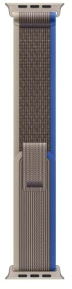 Apple Watch Band - Trail Loop (49mm) - Blue/Gray with Rugged Titanium Finish - S/M
