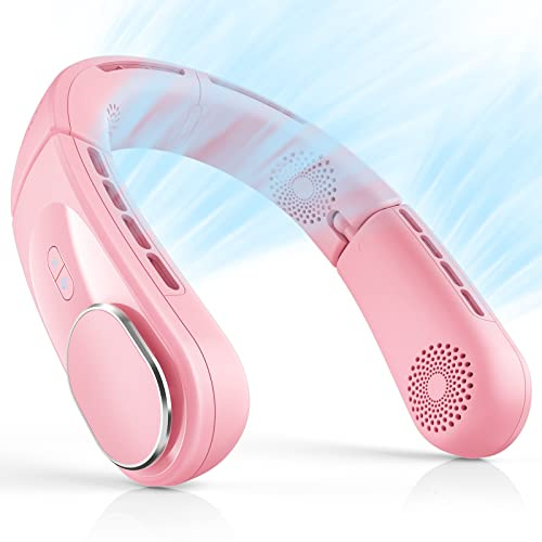 Portable Neck Fan - 5200mAh Bladeless Folding Cooling Fan - 4 Vent Air Conditioner, Portable Fan for Outdoor Travel